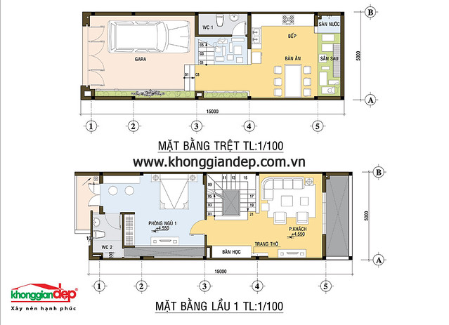 nhà hướng Tây thoáng và hiện đại